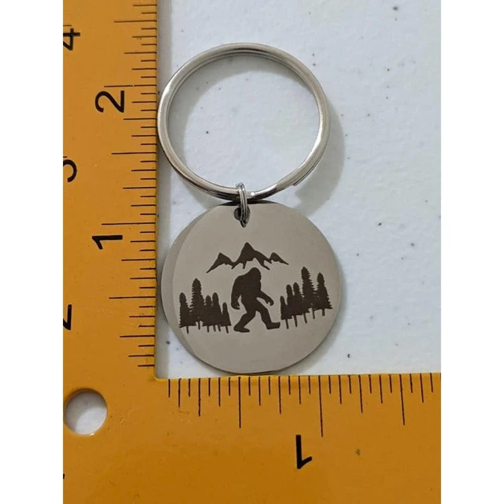 3/$20- 30mm charm New Yeti Sasquatch Bigfoot Ape Keychain Keyring Key chain ring